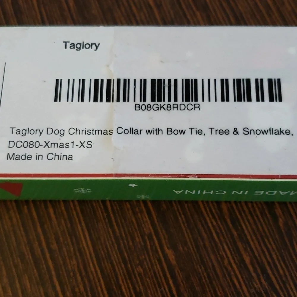 Taglory Christmas Holiday Dog Collar Size XS
